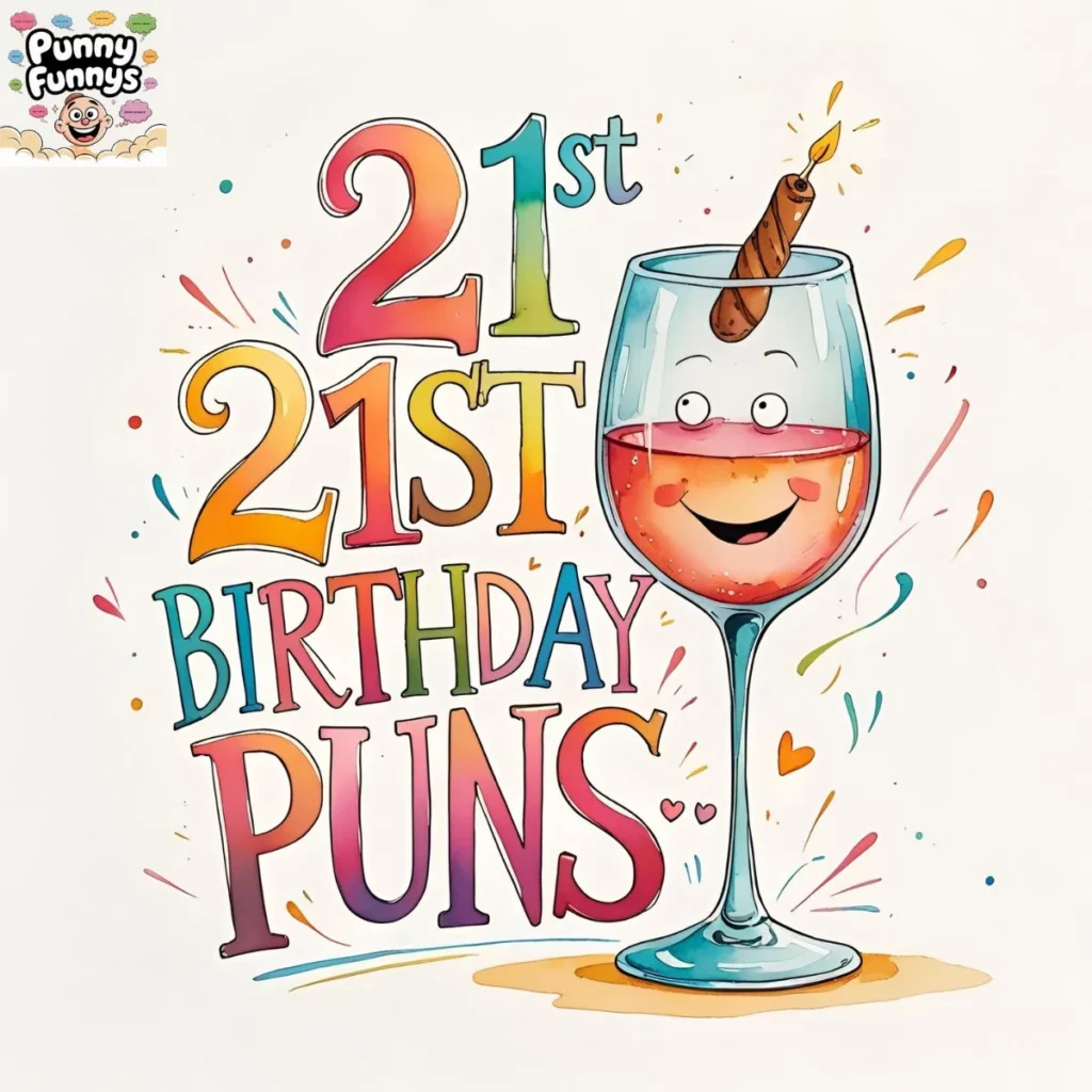 Funny 21st Birthday One-Liner Puns 🎉🍷