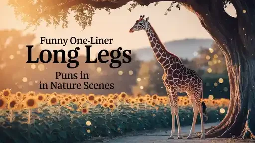 Funny One-Liner Long Legs Puns in Nature Scenes