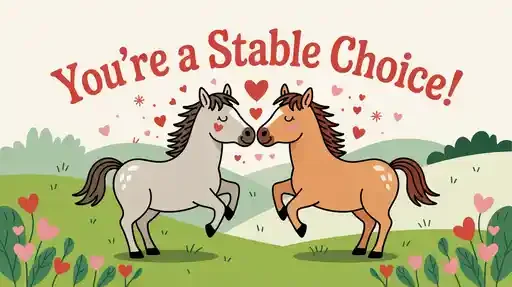 Punny Horse Love Lines for Your Valentine