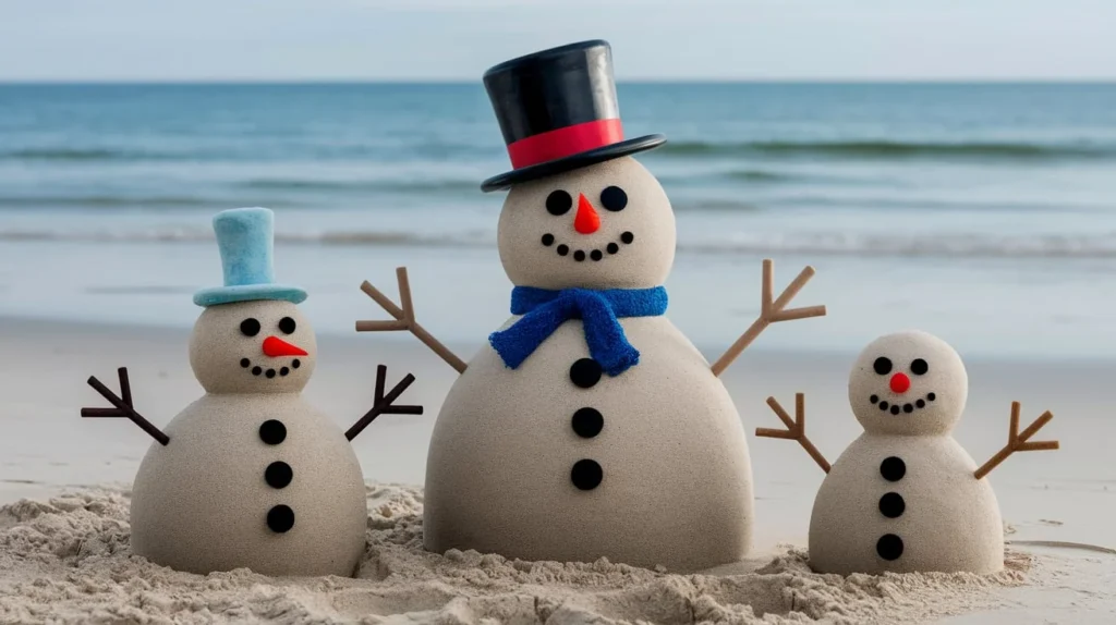 Sandcastle Snowmen