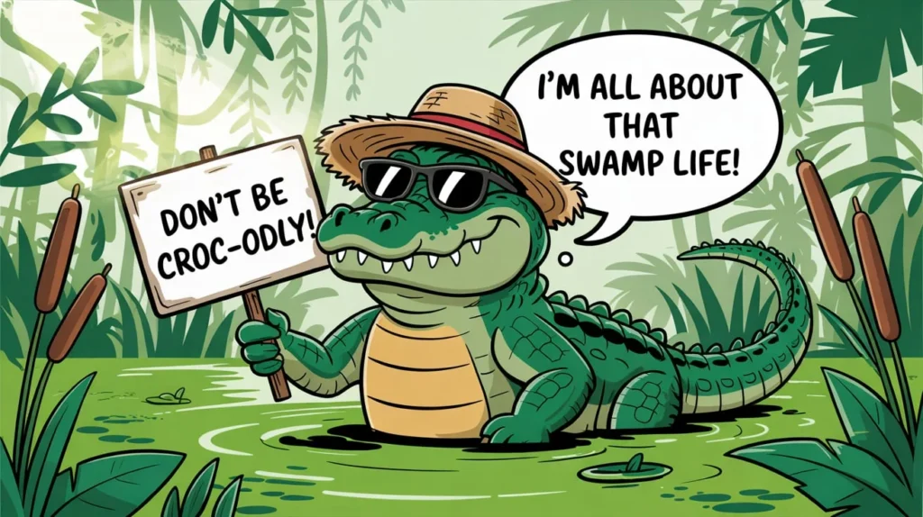 Swamp Life Humor With Alligator Puns
