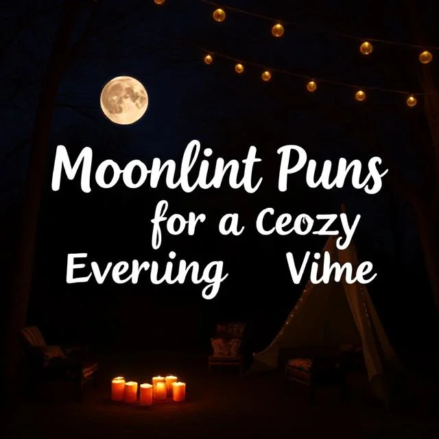 Moonlit Puns for a Cozy Evening Vibe