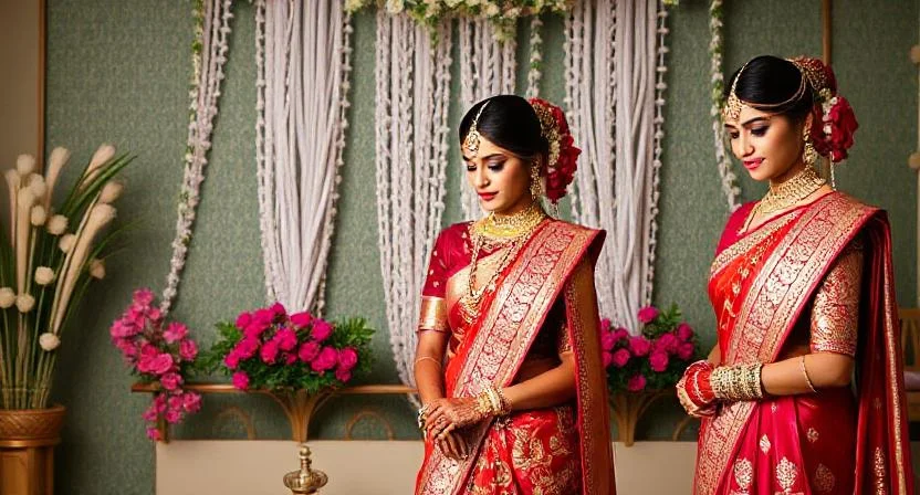 Saree Captions for Wedding Looks