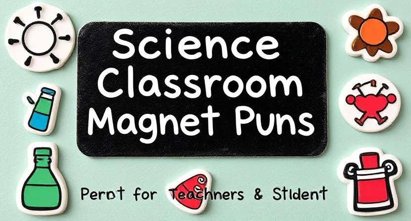 Science Classroom Magnet Puns (Perfect for Teachers & Students)