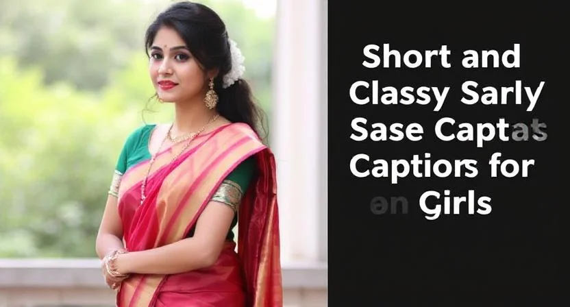 Short and Classy Saree Captions for Girls