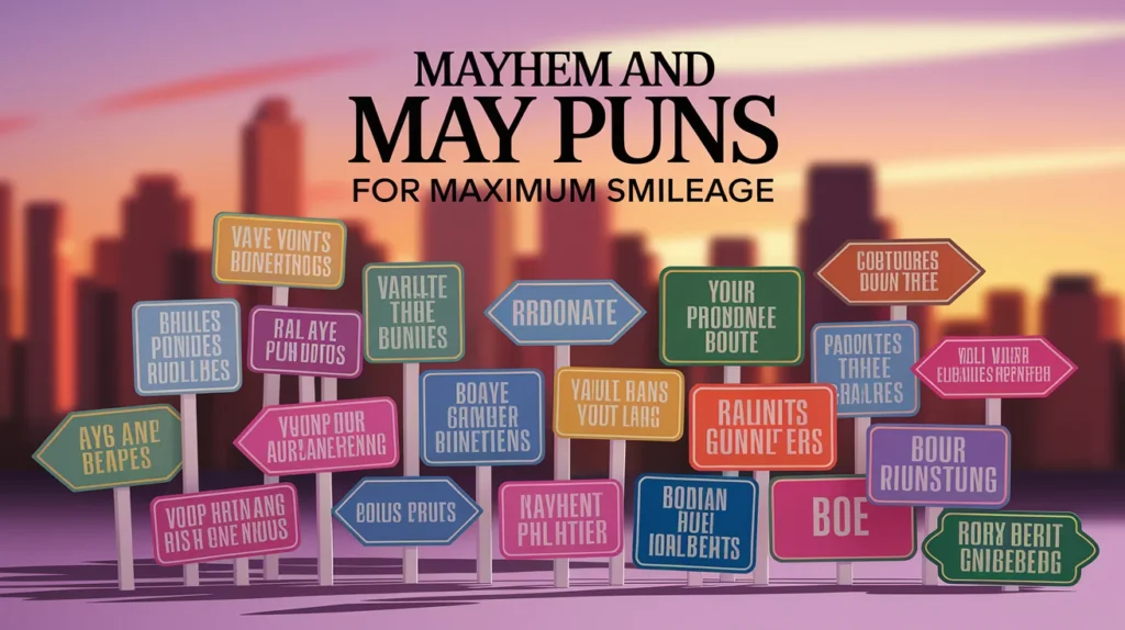 Mayhem and May Puns for Maximum Smileage